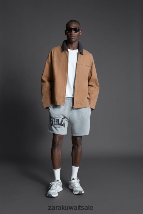 ملابس Zara Everlast عداء ببطء السراويل مارل رمادي رجال X42BR41235